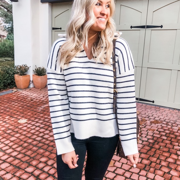 Chicwish Sweaters - Striped Pullover Sweatshirt